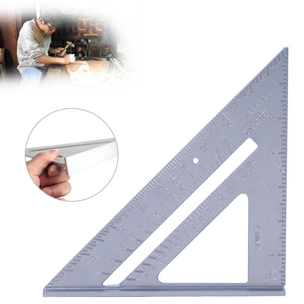 7inch Aluminum Speed Square Triangle Angle Protractor Measuring Tool