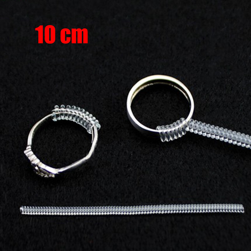[Muswannas] Vòng Kích Thước Adjusterr Vòng Bảo Vệ Thay Đổi Kích Thước Fitter Xoắn Ốc Trong Suốt Tăng Đưa Nhẫn Sizer Điều Chỉnh Cho Lỏng Vòng Trang Sức Bảo Vệ