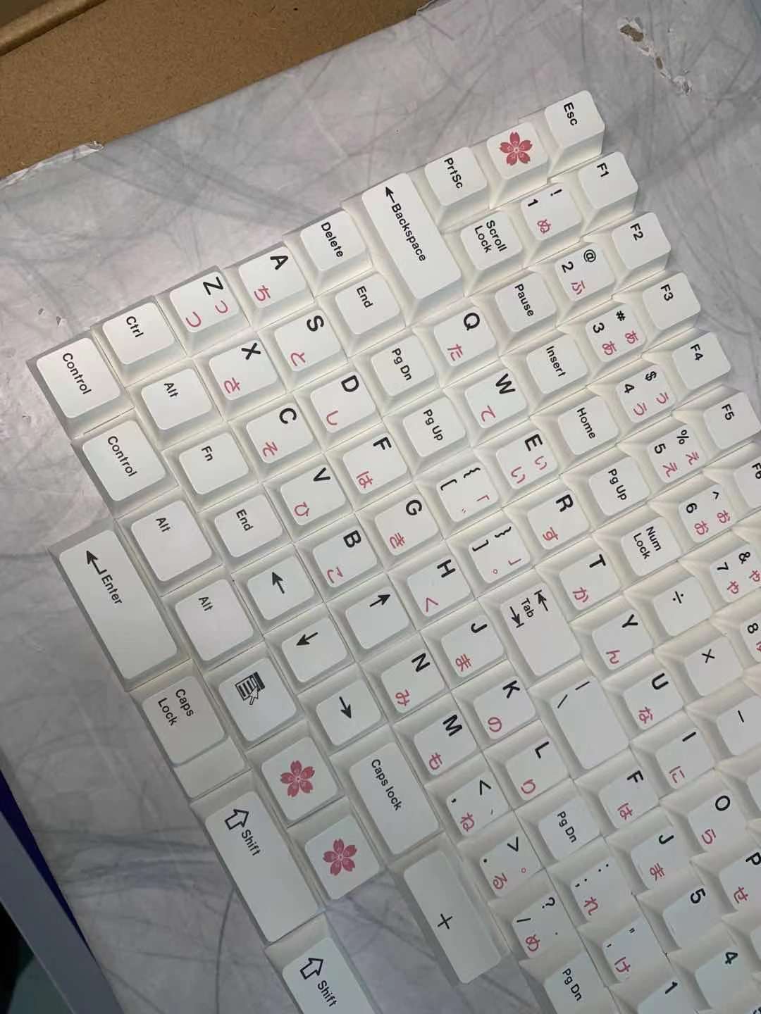 Caiyunx Sublimation PBT Bàn phím cơ Keycap được cá nhân hóa tùy chỉnh Tiếng Nhật 132 PCS