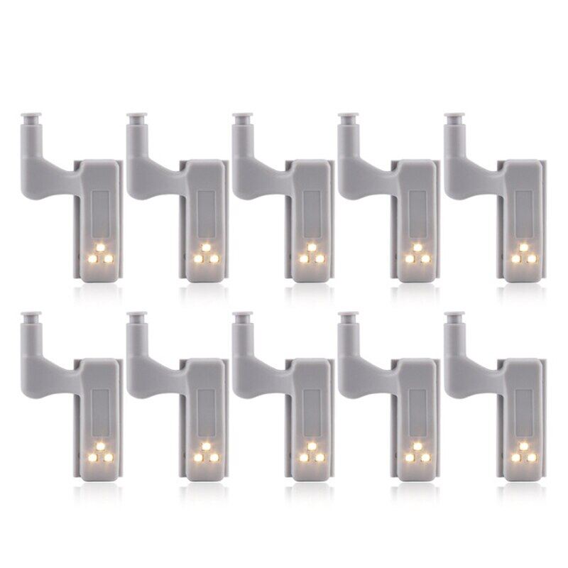 10 Chiếc Đèn LED Gắn Dưới Bản Lề Bên Trong Tủ Đèn Cảm Ứng Thông Dụng Cho Phòng Ngủ Nhà Bếp Tủ Quần Áo Đèn Ngủ Đèn Lạnh Ánh Sáng Ấm Áp