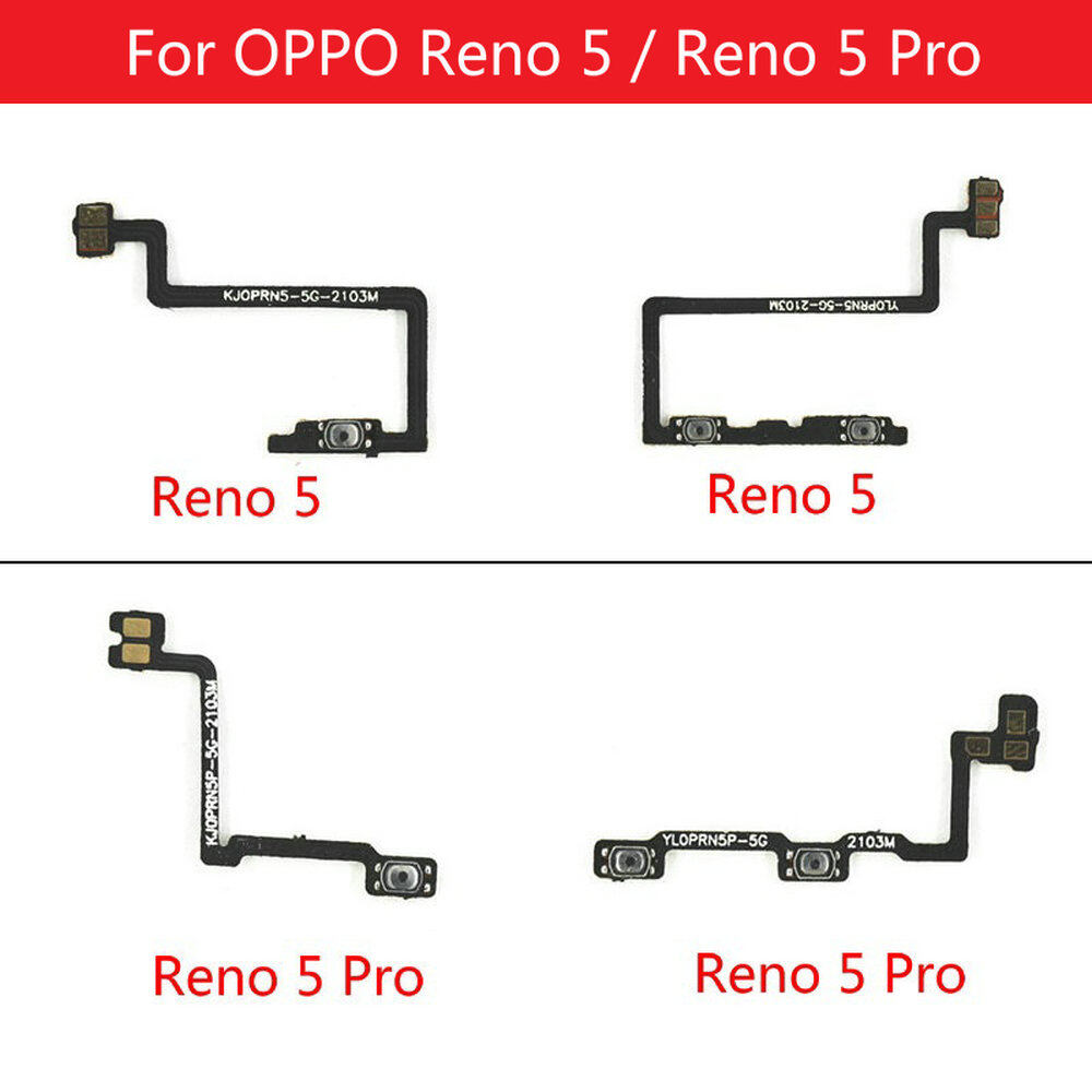 Nút Phím Bên Âm Lượng Nguồn Cho OPPO Reno 5 Pro 5pro Cáp Mềm Công Tắc Bật Tắt Linh Kiện Sửa Chữa Thay Thế Linh Hoạt