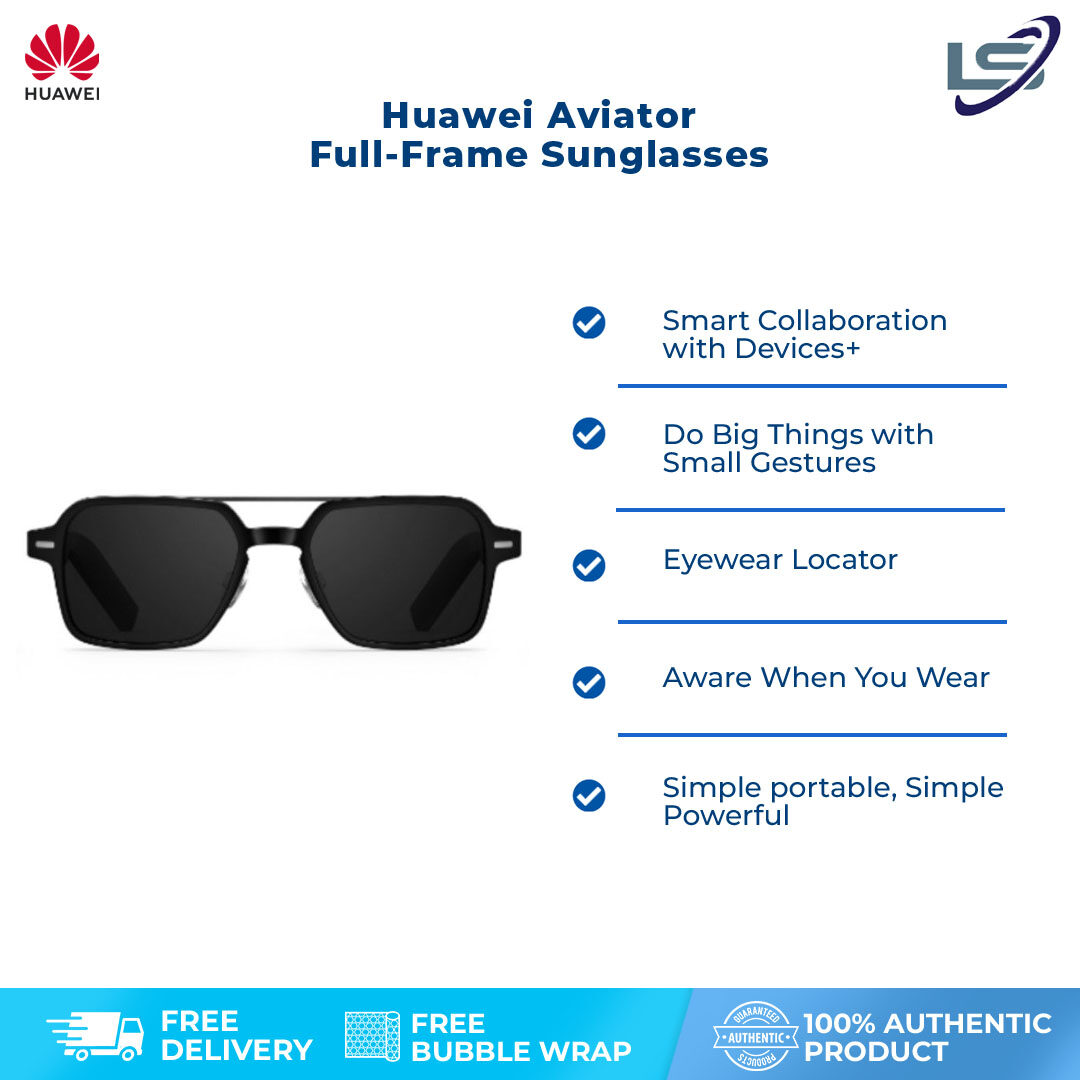 Huawei Aviator Full-Frame Sunglasses EVI-CG010 | Smart Controls