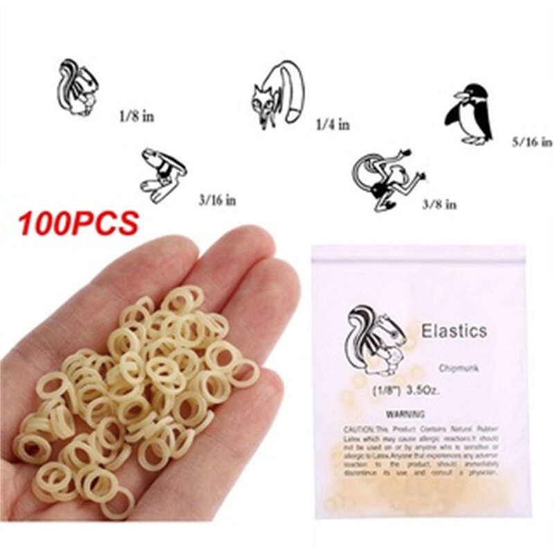 100 Chiếc Dây Cao Su Nha Khoa Dây Buộc Co Giãn 3.5OZ 1/8 3/16 1/4 5/16 3/8