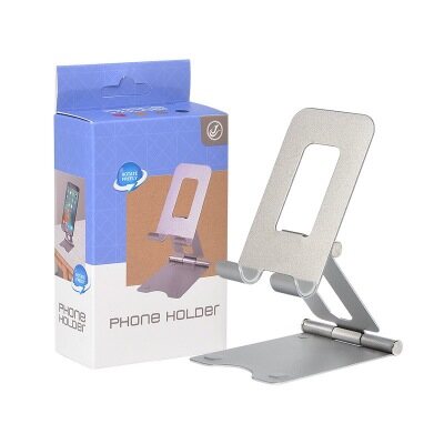 JDB Portable Foldable Metal Phone Holder Adjustable Alloy Tablet Stand for Android IPhone IPad Desk Desktop Support Bracket