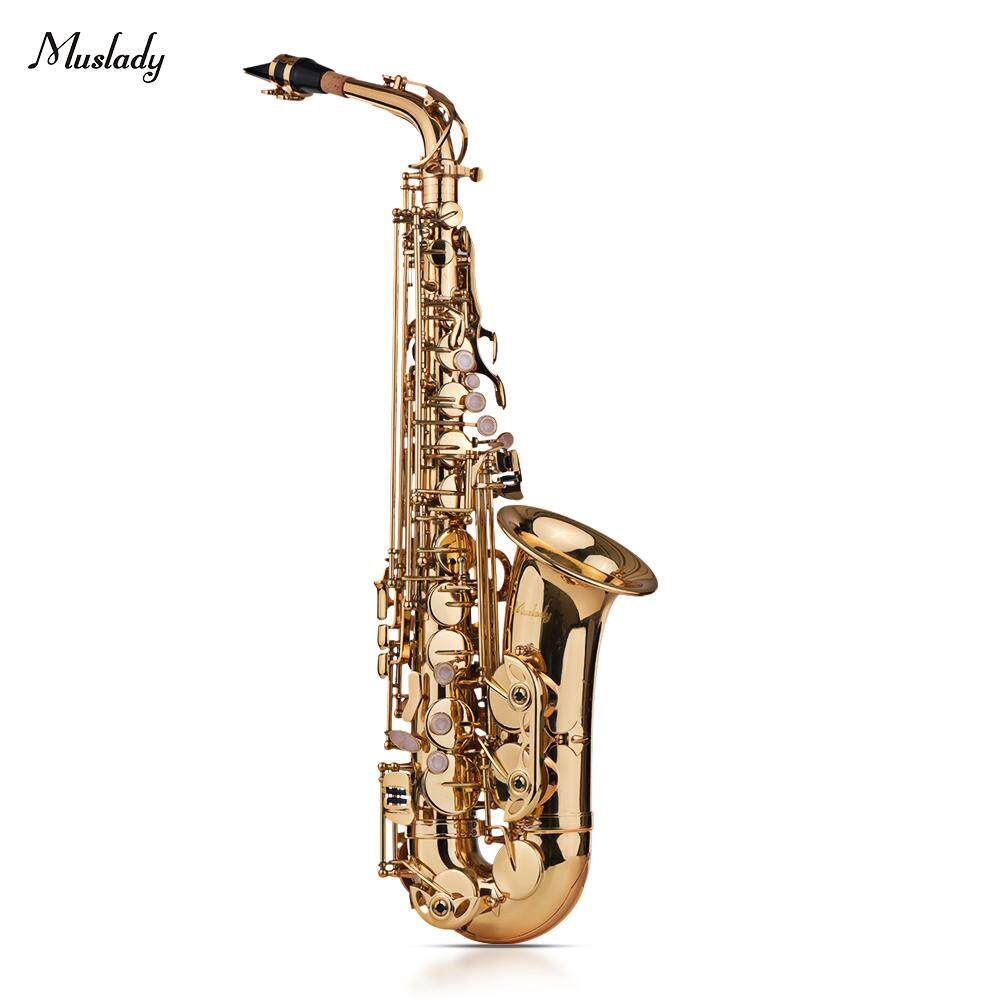 Muslady Eb Alto Saxophone Sax Brass Lacquered Gold 802 Key Type with