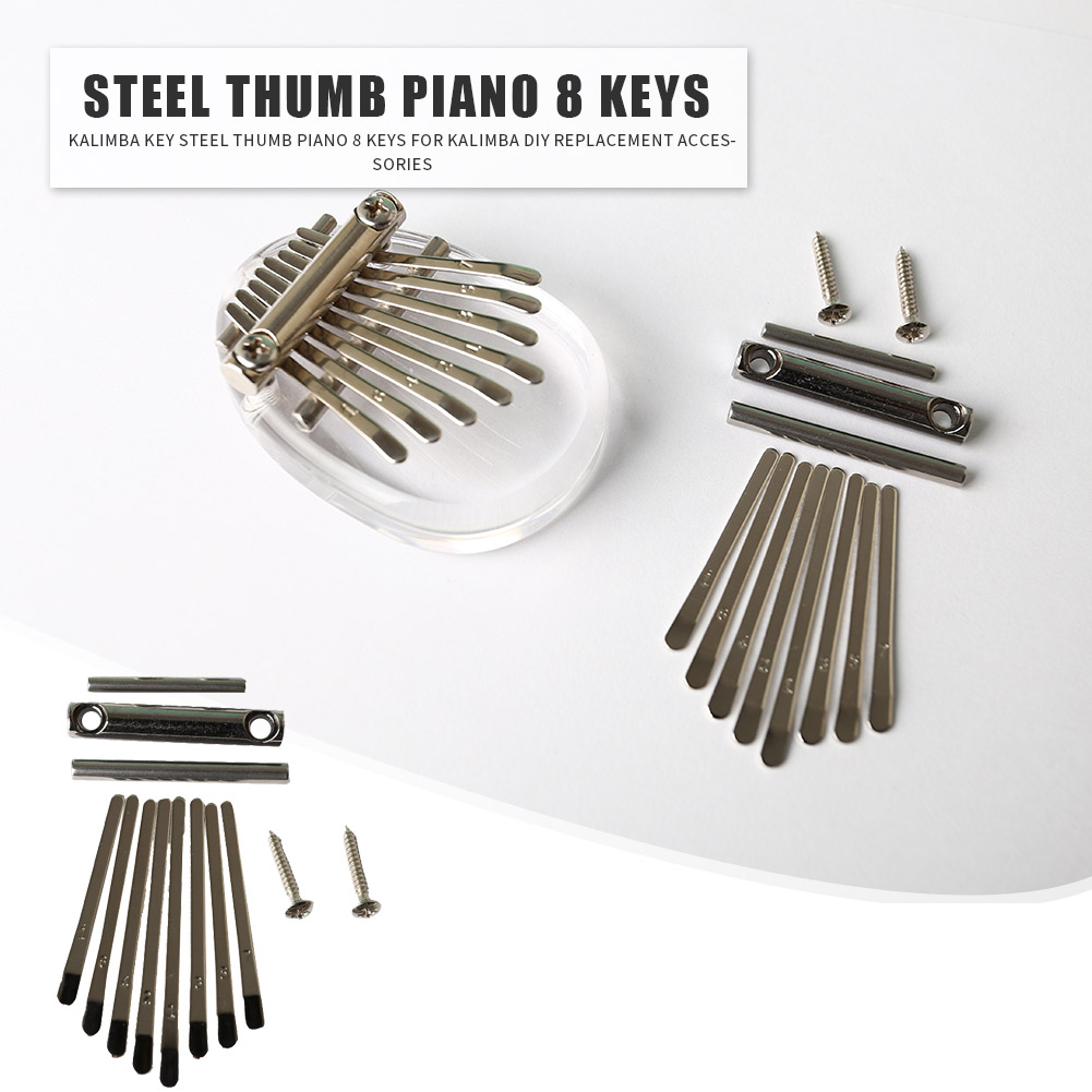 Kalimba Key Thumb Piano 8 Keys for Kalimba DIY Replacement Part Accessory