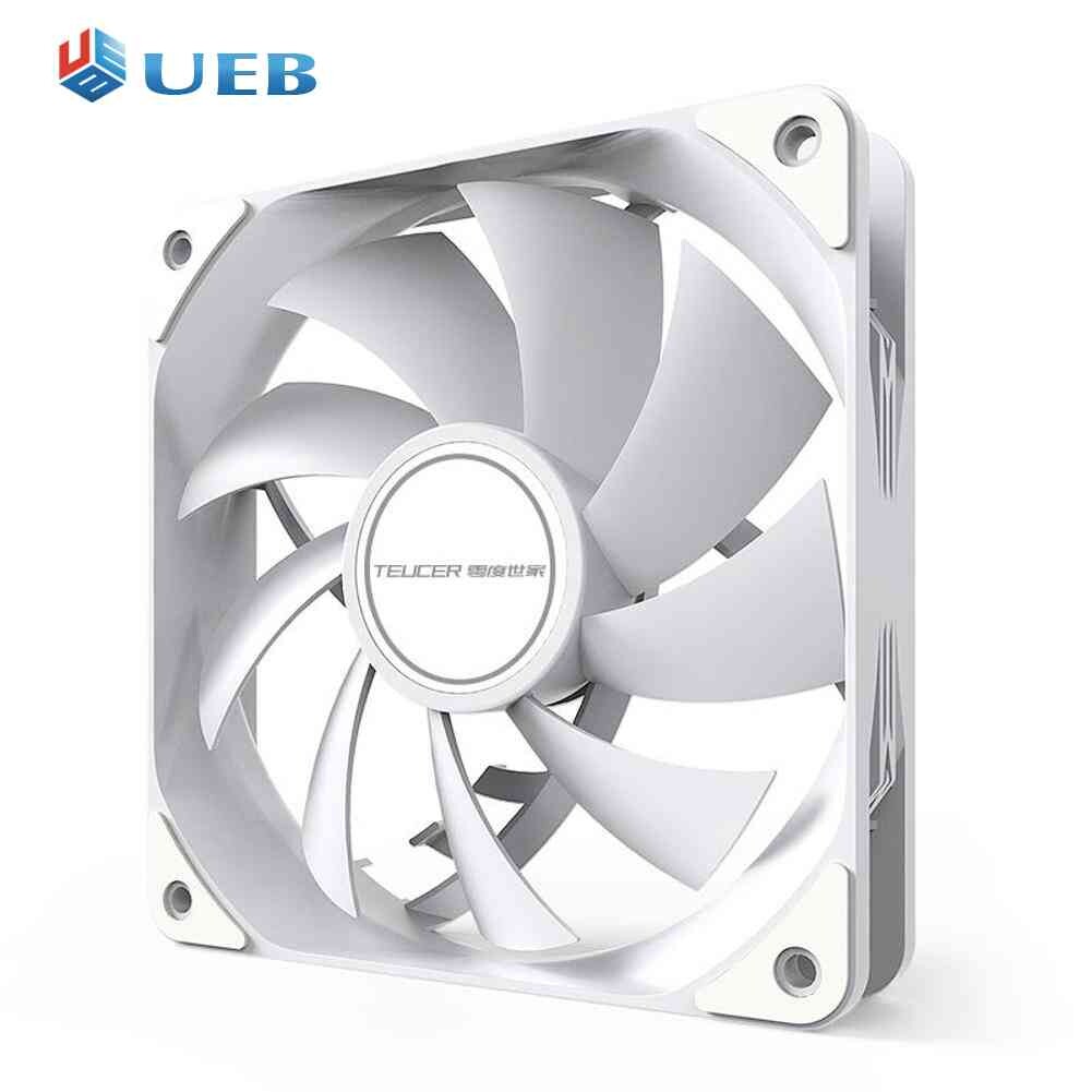 TEUCER CPU Cooling Fan PWM 4Pin 120mm Cooling Fan Temperature Control CPU Cooling Radiator Hydraulic Bearing for Desktop Computer