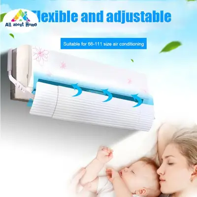 ABH Adjustable Foldable Air Deflector Anti Blast Baffle Wind Direction Shield for Air Conditioner
