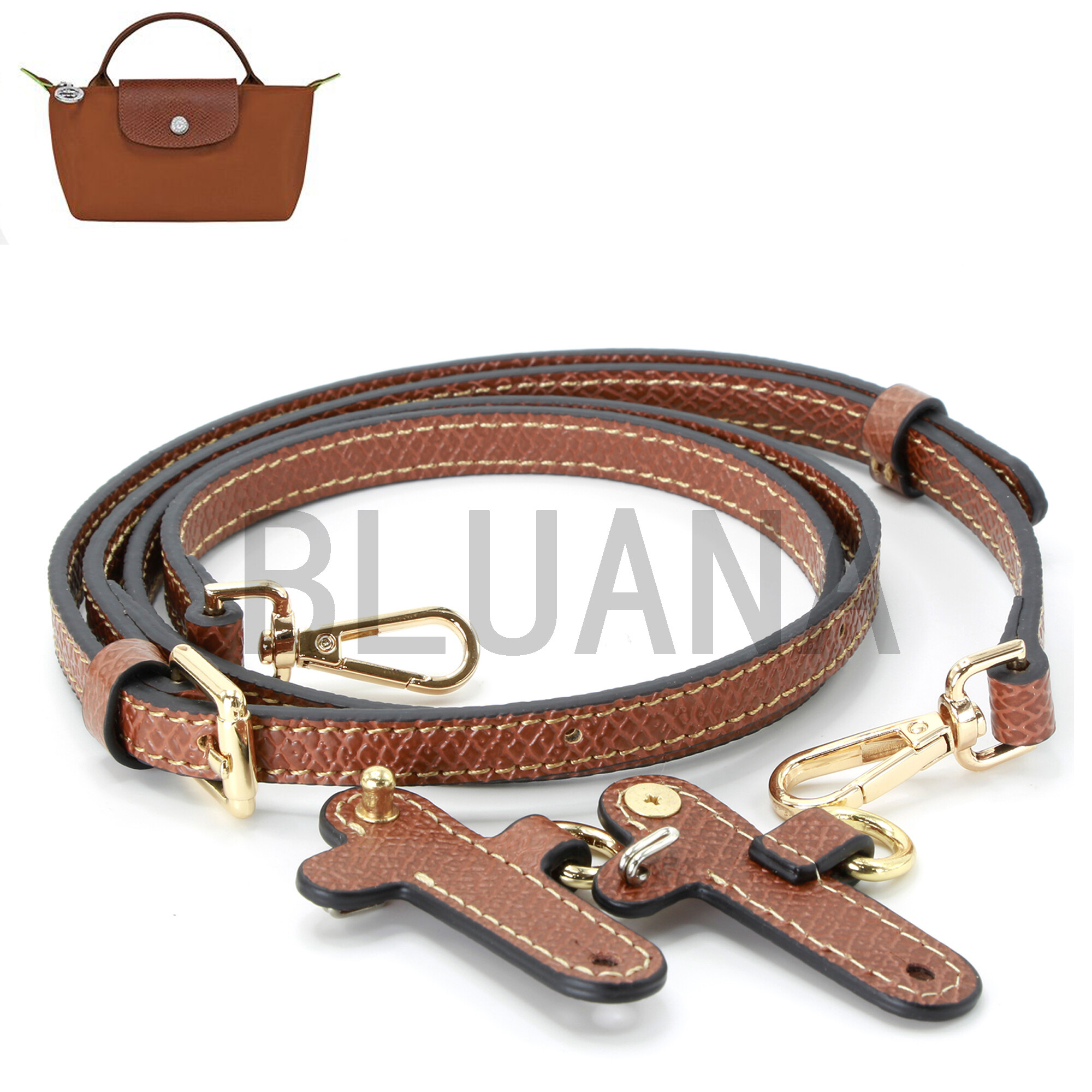 LONGCHAMP Mini Bag Leather Shoulder Strap Kit Without Perforations Removable Adjustable Shoulder Strap