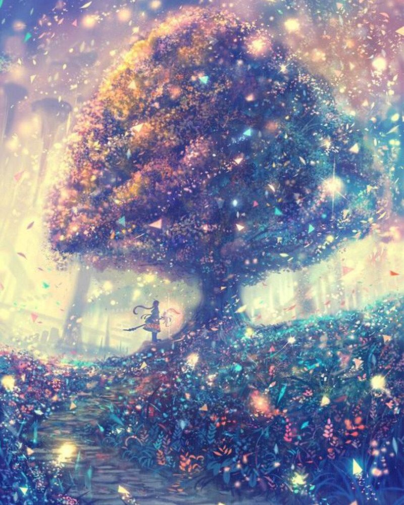 Photocustom Modern Painting By Numbers Diy Handpainted Pictures By Numbers Landscapes Tree Drawing By Number Artwork