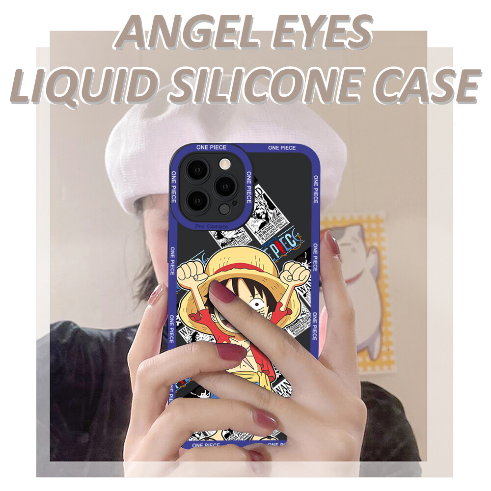 Hontinga Casing Case For Xiaomi Redmi Note 9 Pro Note 9S Case Cartoon Anime Luffy Square Soft Silicone Full Cover Camera Protection Shockproof Rubber Cases Back Cover Phone Casing Softcase For Boys Girls
