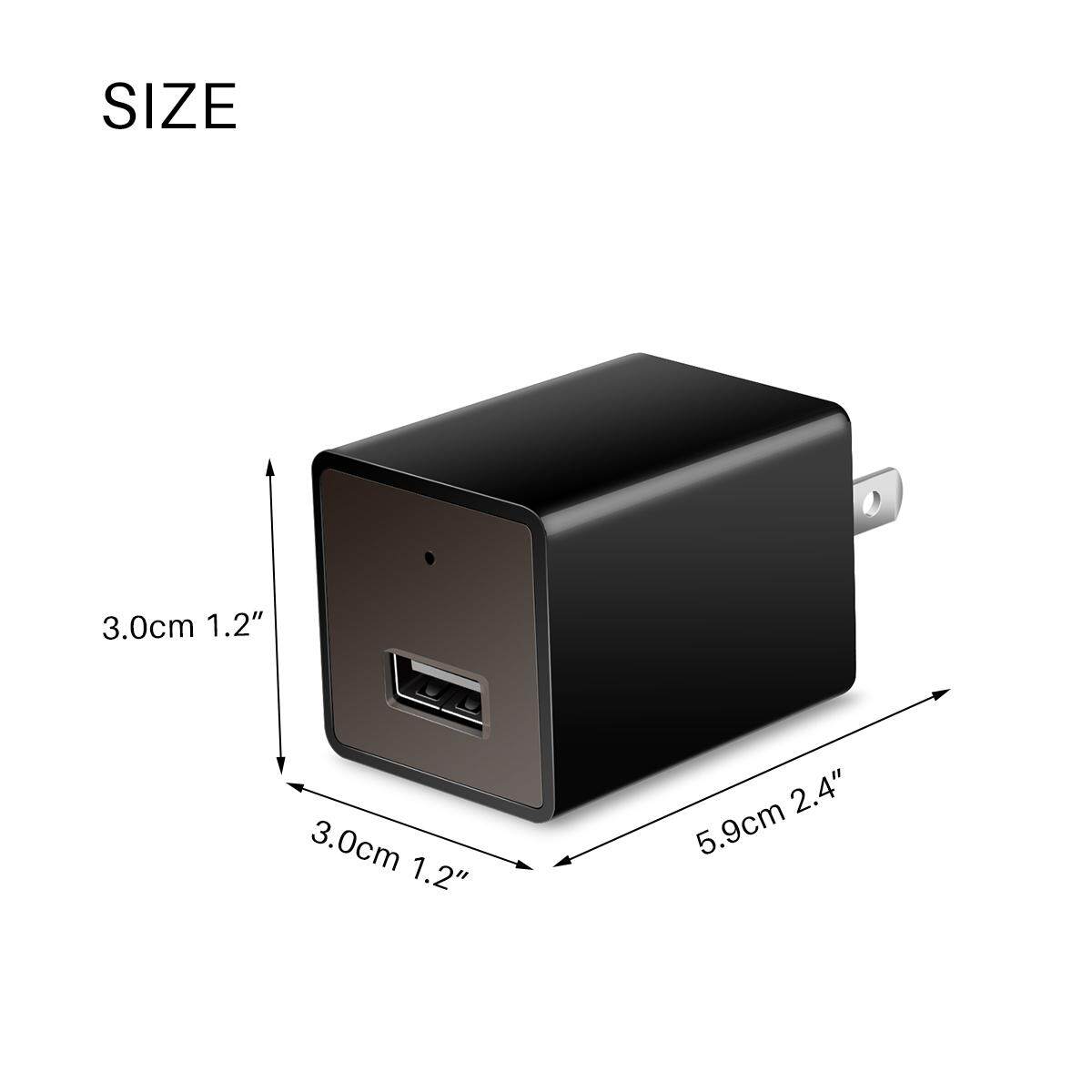 WiFi Full HD 1080P USB Wall Charger Mini Security Motion Camera Power Adapter