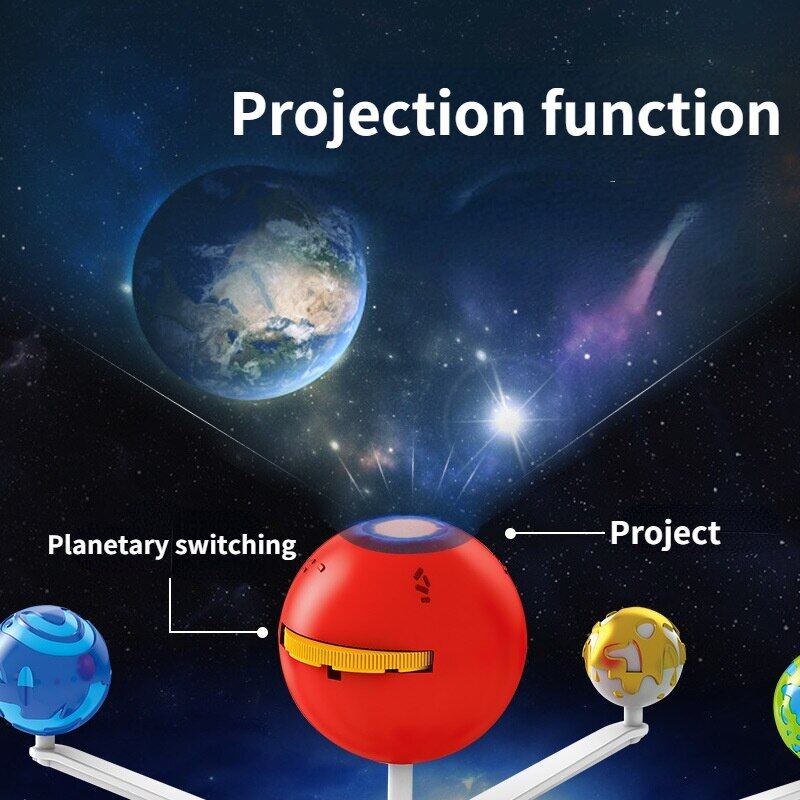 Electric Solar System Model DIY Toys Child Science and Technology Learning Solar System Planet Teaching Assembly Coloring Toy