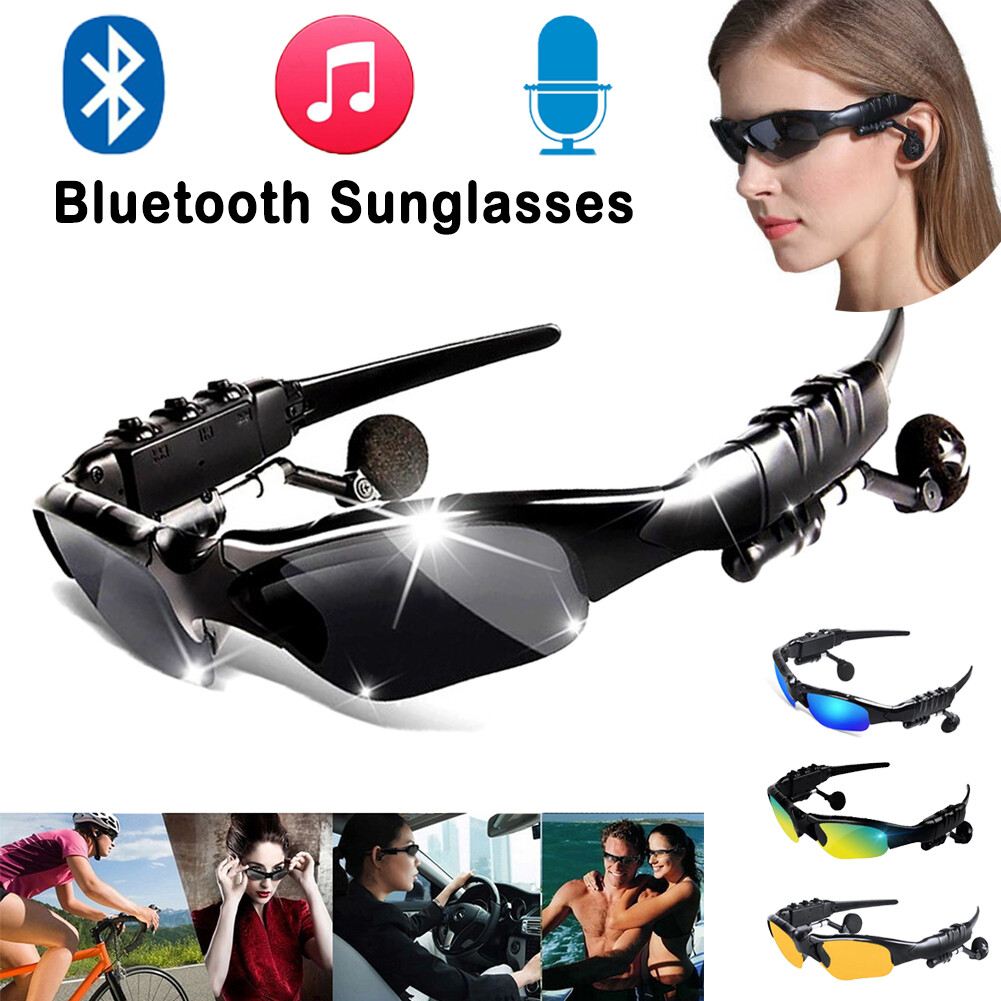 💖Bản gốc + Miễn phí vận chuyển + cá tuyết💖Đa chức năng Kính mát phân cực với Stereo Tai nghe bluetooth thể thao kính lái xe Kính râm với microphone