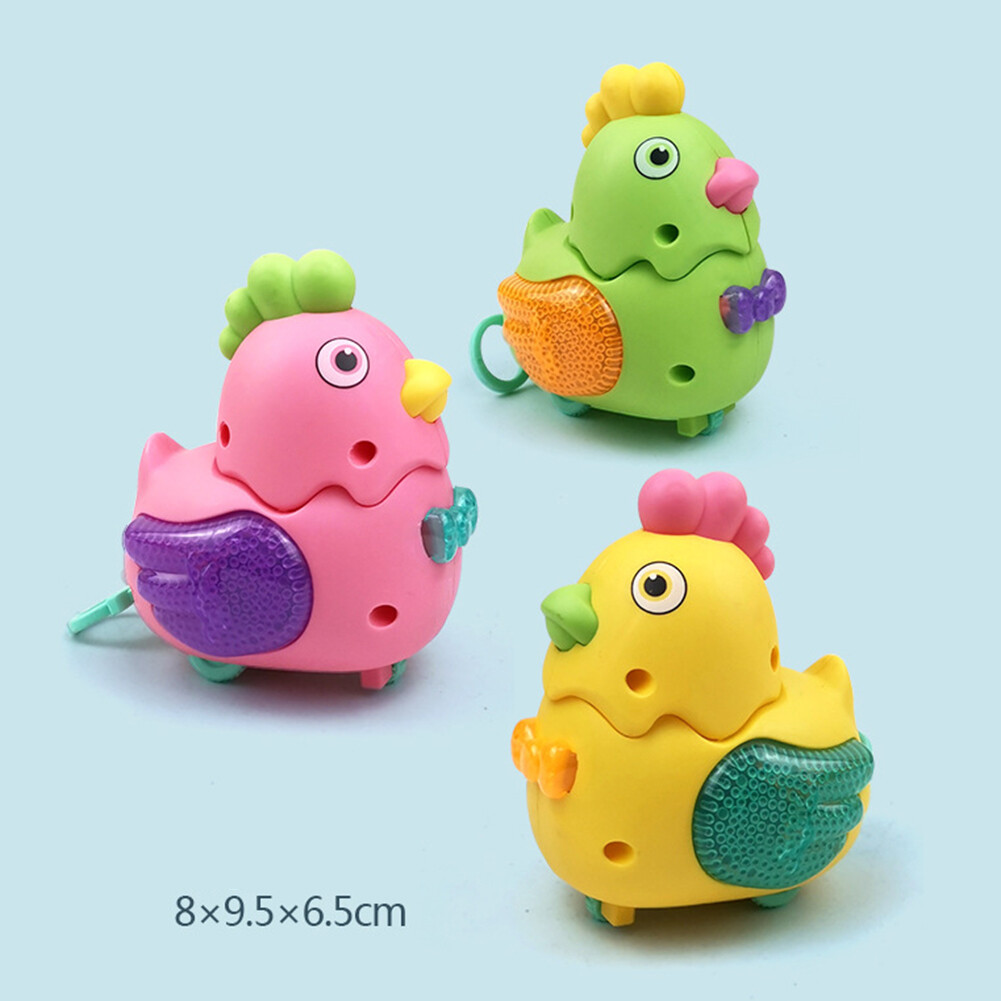 microgood Cute Chick Clockwork Animal Pull Strings LED Lighting Model Kids Development Toy