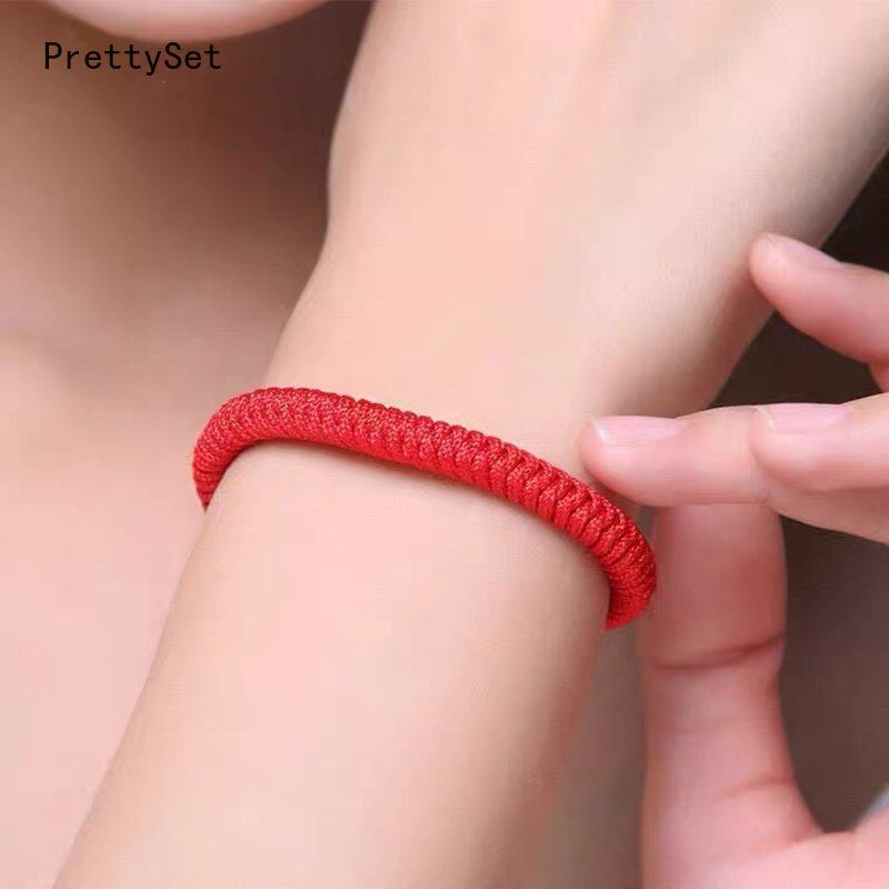 【PrettySet】 10 Vòng Tay Dây Đỏ Thủ Công Cái/bộ Cho Người Yêu Vòng Tay Dây Bện Có Thể Điều Chỉnh Được Bùa May Mắn Và Tình Bạn Quà Tặng Trang Sức Cặp Đôi
