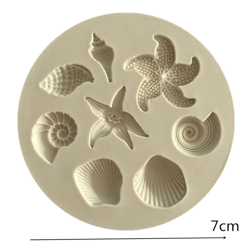 Conch Starfishs Shell Shape Silicone Cake Mold Candy Bakeware Decorating Tool