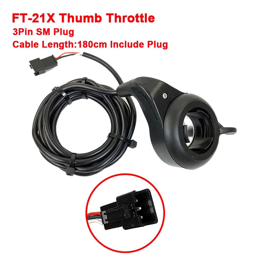 RICETOO Electric Bicycle Accessories WUXING 20X Whole Twist Throttle 12-72V SM/Waterproof Plug E-Bike Right Hand Accelerator.