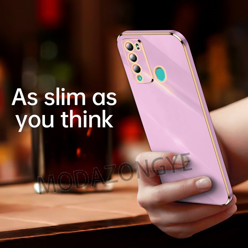 Ốp Cho ITEL Vision 2 Ốp Mềm Silicone TPU ITEL S16 Pro S16Pro Ốp Lưng Chống Sốc Mạ Điện Bảo Vệ