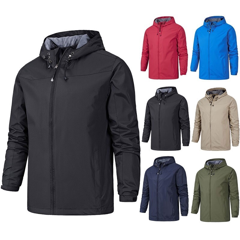 Herrejakke Windbreaker Jakke Hættetrøje Jakke vandtæt jakke varm jakke Herretøj S-3XL631_voghion.com
