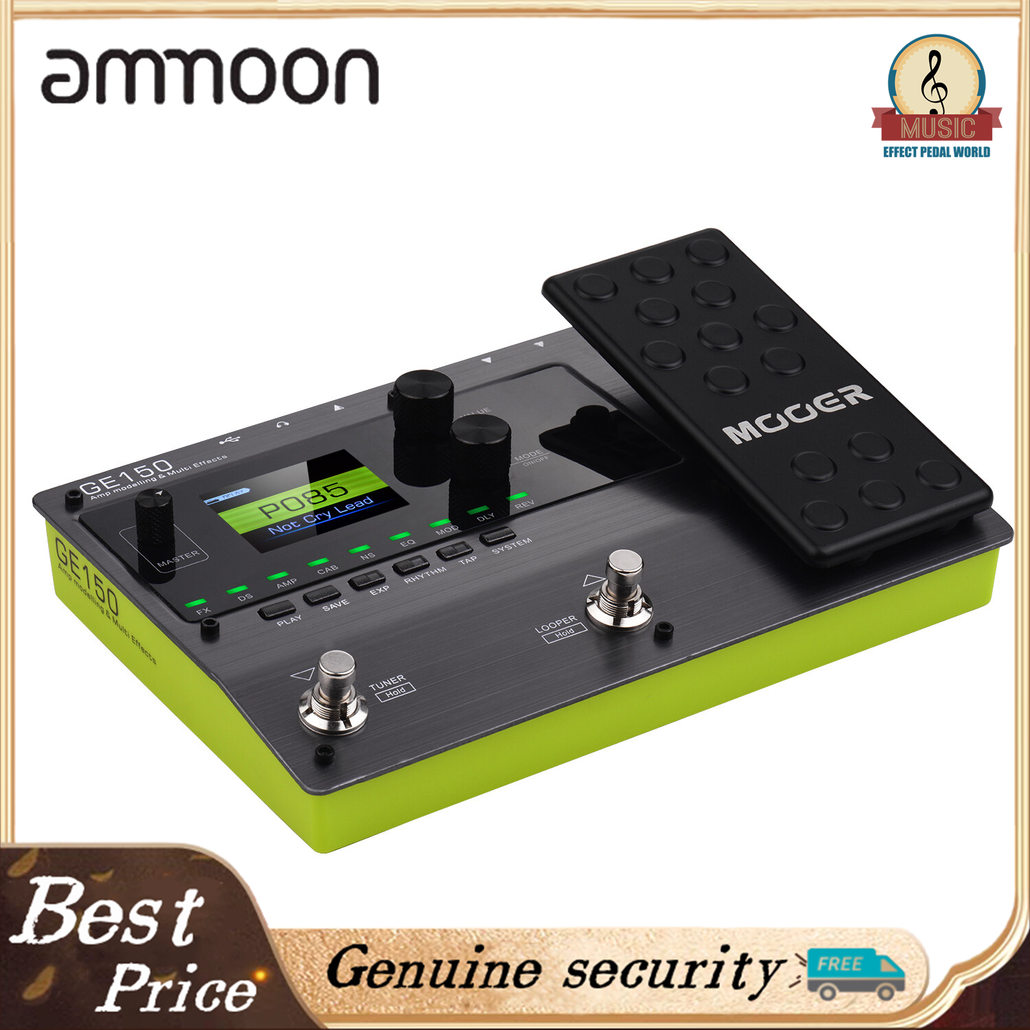 MOOER GE150 Amp Modelling & Multi Effects Pedal 55 Amplifier MOOER GE150 Amp Modelling & Multi Effects Pedal 55 Amplifier