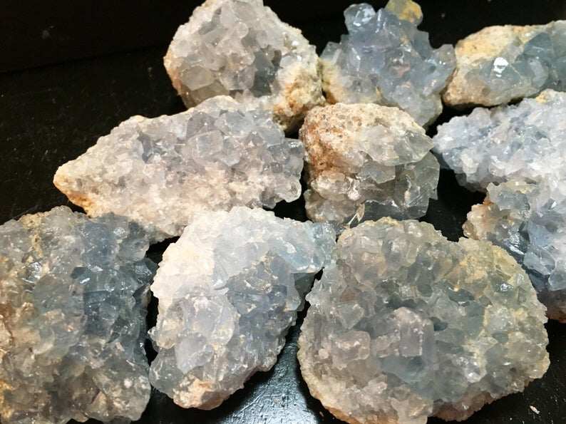 Raw Celestite Cluster Blue Celestite Geode - Celestite Cluster - Healing Crystal - Celestite Cluster - Celestite Crystal