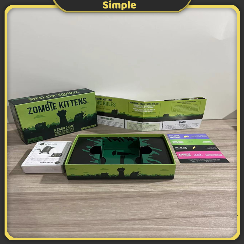 Zombie Kittens Card Game English Edition Play with Exploding Kittens Card Game
