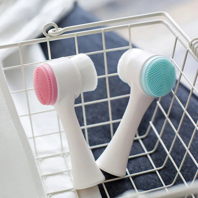 Máy Rửa Mặt Làm Sạch Sâu Hai Đầu Tiện Lợi Cọ Rửa Mặt