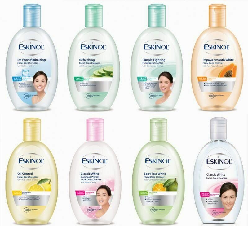 Eskinol Facial Deep Cleanser 225ml (Oil Control/Classic White/Papaya