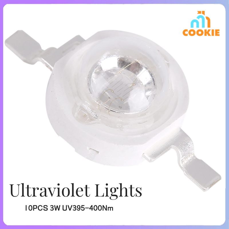 10PCS 3W UV395-400Nm LED Ultraviolet Lights for Scanning Printer