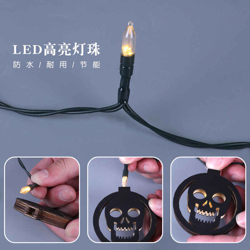 HKStorage Dây Đèn Led Trang Trí Halloween Đèn Hóa Trang Halloween Helloween Tiệc Tùng