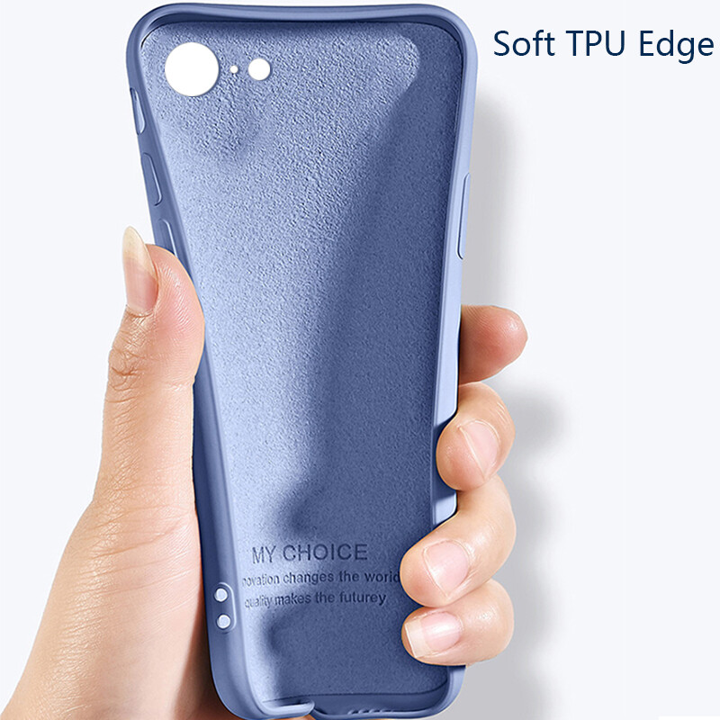 Thinmon for Apple IPhone SE(2020) Liquid Silicone Phone Case Comfortable Feeling Ultra-thin Protective Cover Soft Shell