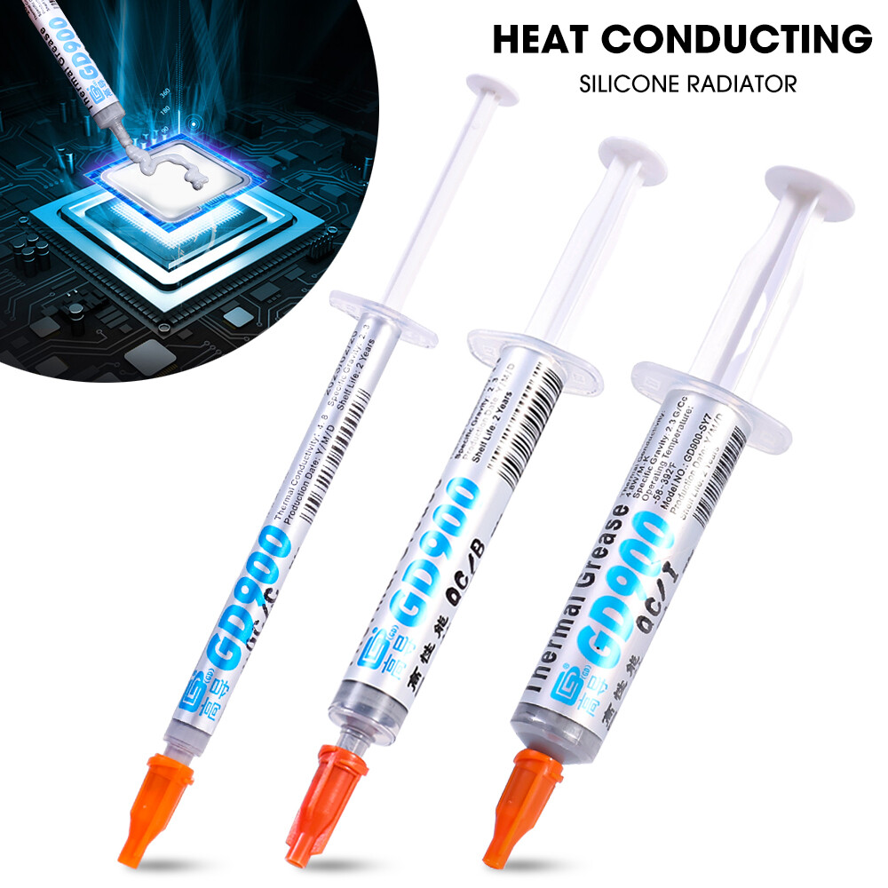 GD900 1/3/7g nóng dẫn nhiệt keo mỡ Silicone thạch cao bồn rửa hợp chất cho bộ làm mát CPU Bộ tản nhiệt làm mát thạch cao