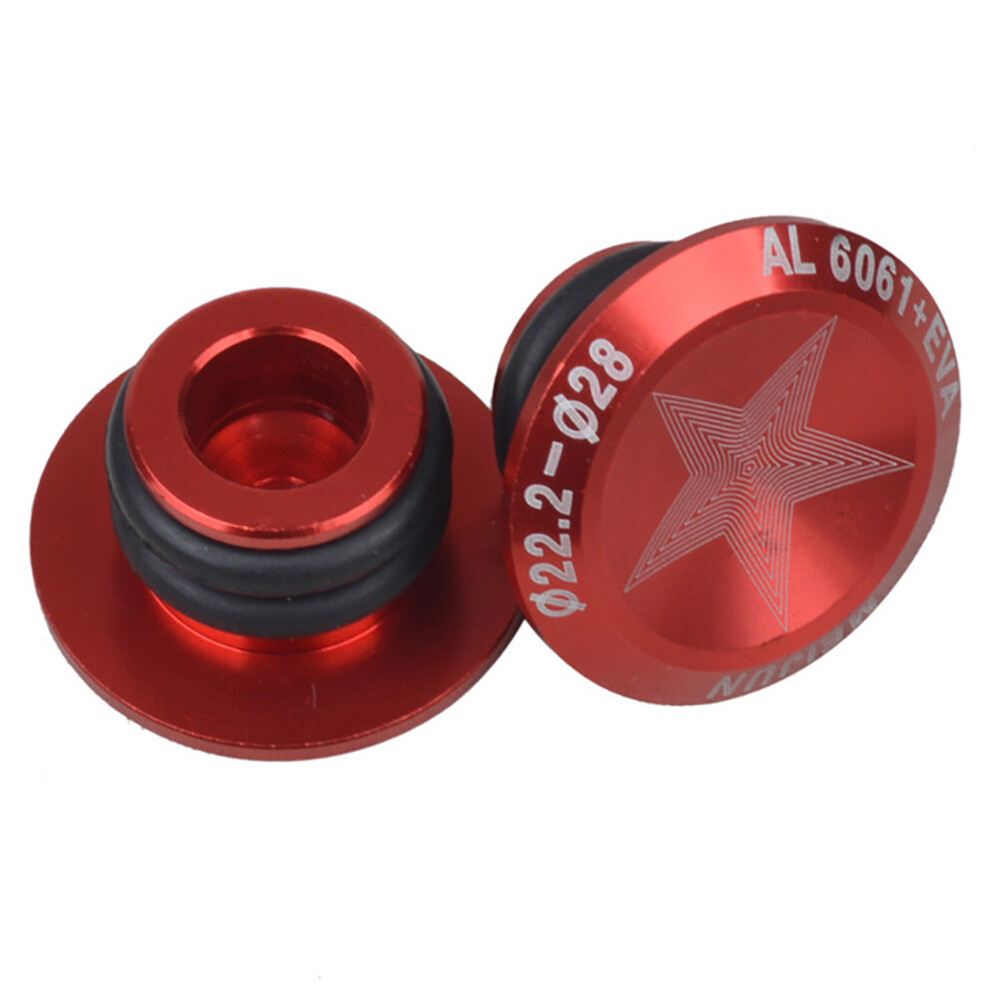Honrane 2Pcs Mountain Bicycle Bike Cycling Aluminum Alloy Handlebar Grips Plug Bar Ends
