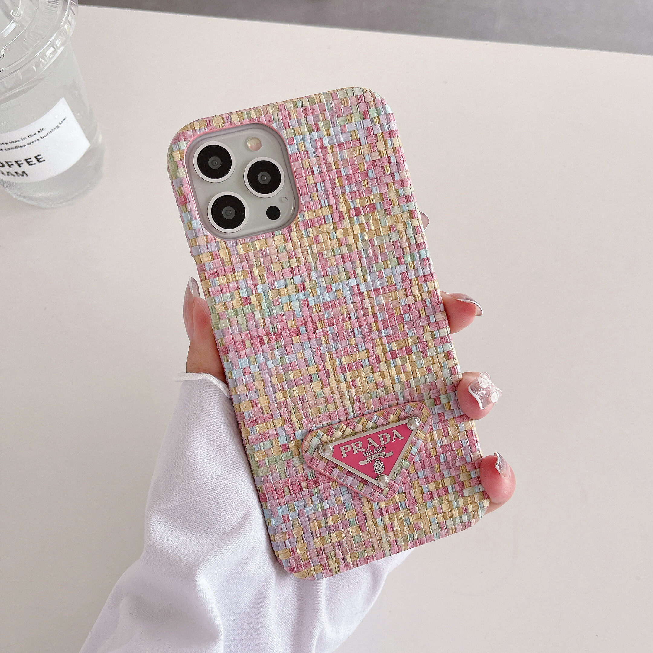 Luxury brand high-end Braided phone case for iphone 13 13pro 13promax 12  12pro 12promax New hand woven material model hard case iphone 11 11promax x  xr xsmax 2022 New Design Elegant Fashion