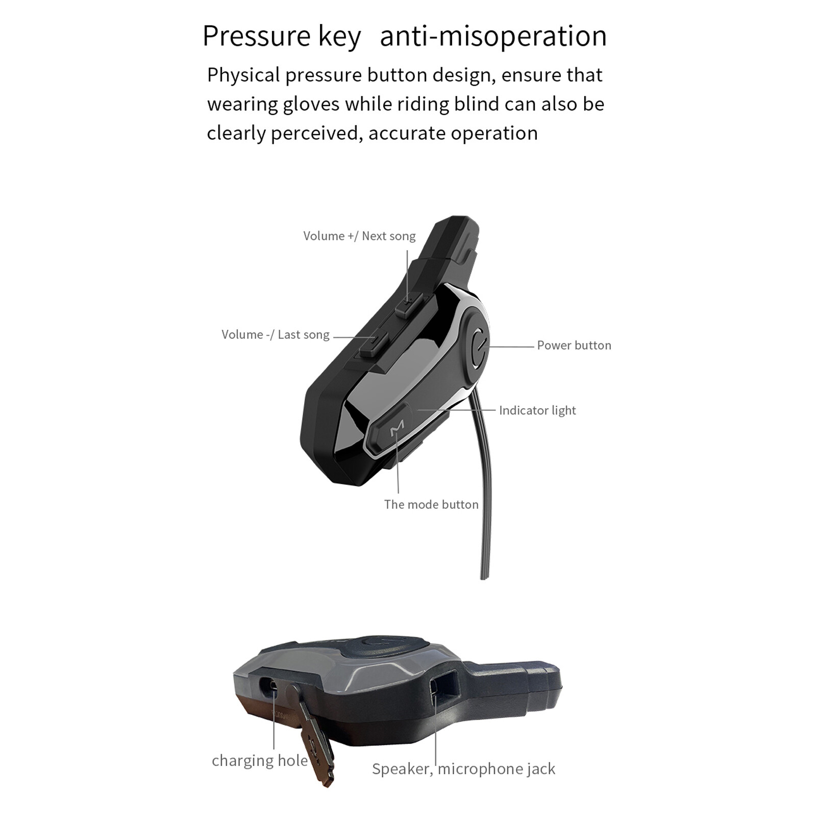 【COD/Ready】Xe Máy BT Intercom, Với Mũ Bảo Hiểm Đài BT Hệ Thống Liên Lạc Thông Dụng Chống Nước, Dành Cho Xe Mô Tô Địa Hình ATV