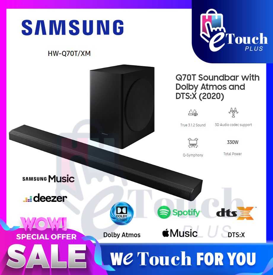 premium samsung soundbar with dolby atmos