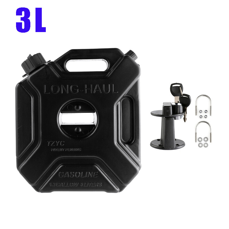 3L 5L Jerry Can Gas Diesel Petrol Fuel Tank Oil Container Black Car Motorcycle Spare Petrol Oil Tank Backup Fuel-jugs With Lock & Key