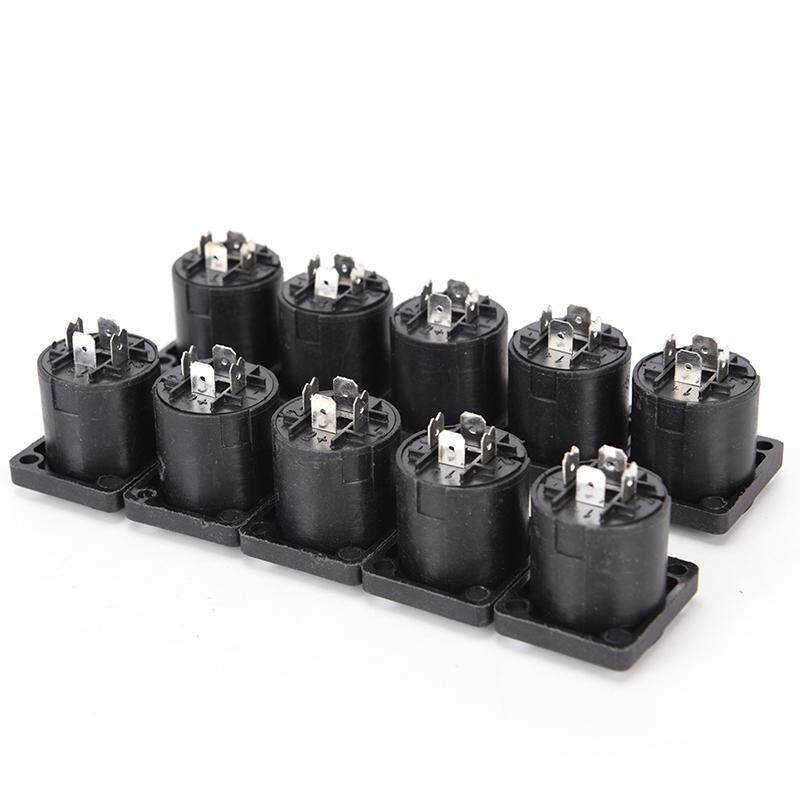 【pgiseg】10x Speakon 4 Pin Female jack Compatible Audio Cable Panel Socket Connector Hot Sale