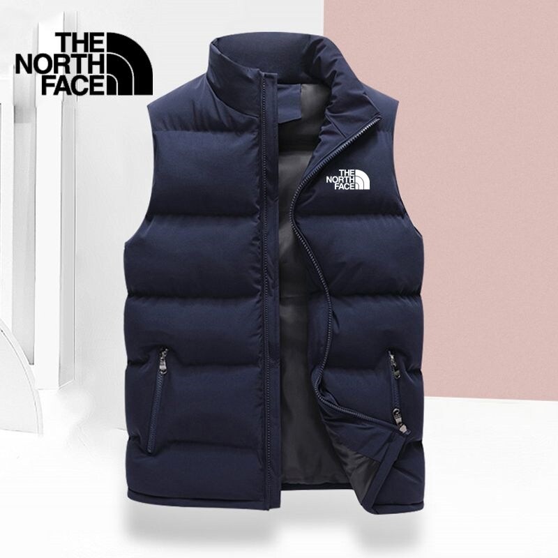 THE NORTH FACE Beijia Spring Autumn and Winter Men's Velvet Warm Vest Thickened Down Cotton Vest Waistcoat Jacket Fashionable Waistcoat Titleist