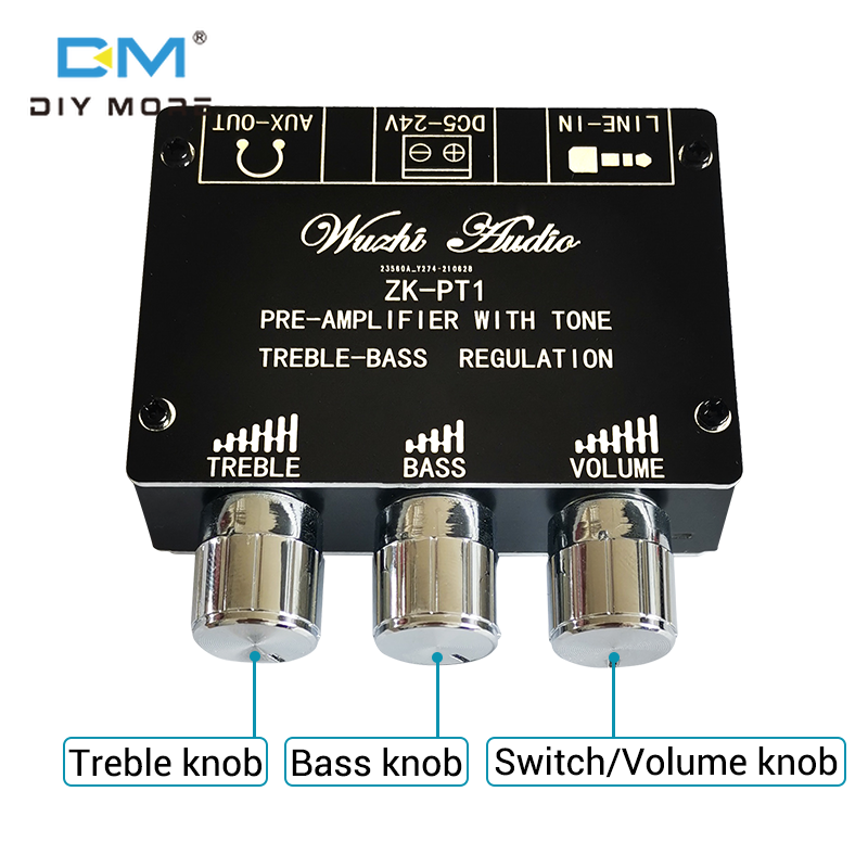 Diymore Audio Bluetooth 5.0 Decoder Board Audio Decoder Dual Channel Stereo Low Noise High and Low Tone Pre-module Controller