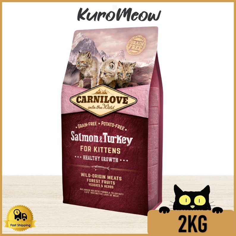 Carnilove Cat Dry Food 2KG Migliorgatto Cat Food 2KG Salmon Adult Chicken Rabbit Duck Pheasant Salmon Turkey Kitten Carp Trout Duck Turkey Large Breed Makanan Kucing Pet