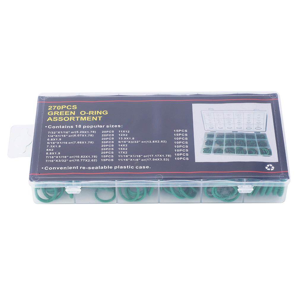 chasoee 270 Pcs O-Ring High Temperature Resistant Sealing Buna-N Rubber Ring Assortment Kit