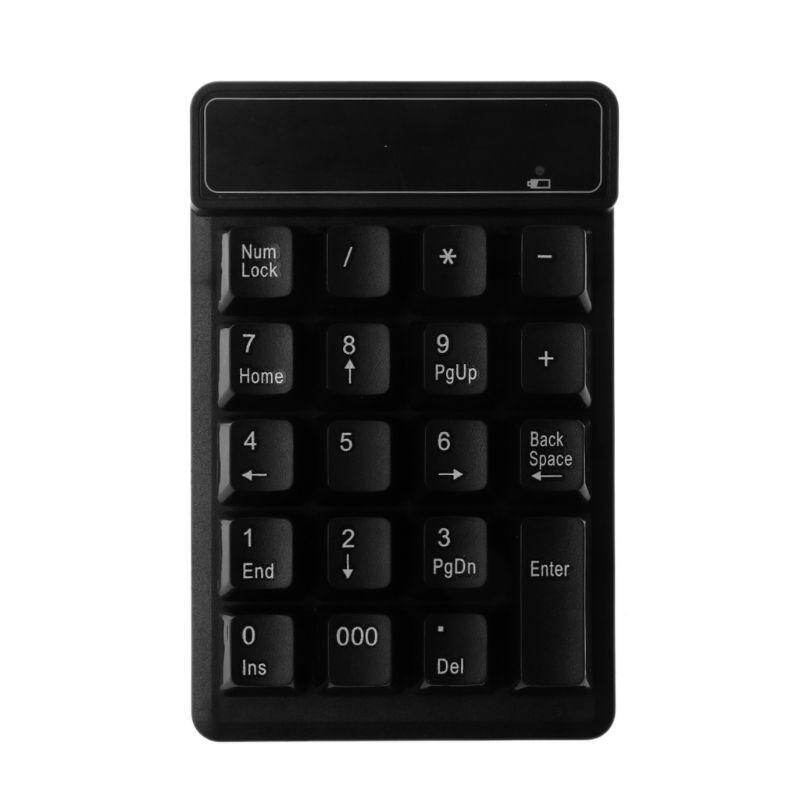 Bàn Phím Số Không Dây USB Mini 2.4GHz, Bàn Phím Số 19 Phím Bộ Thu Numpad Cho Máy Tính Xách Tay Windows XP/7/8 Phụ Kiện Máy Tính