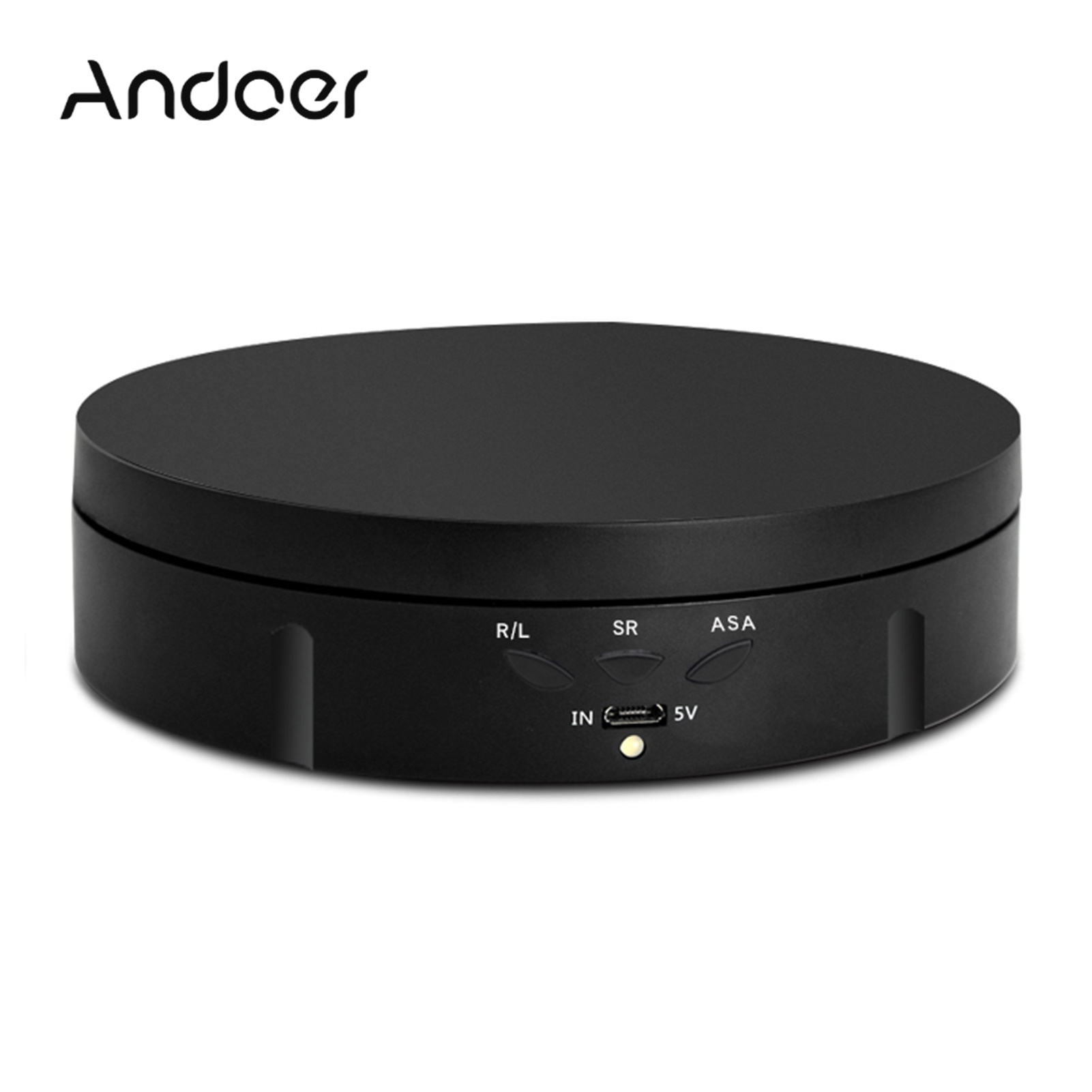 360° Electric Rotating Turntable USB Charging Rotating Display Stand 3 Speed Adjustable for Photography Display Jewelry Watch Collectibles