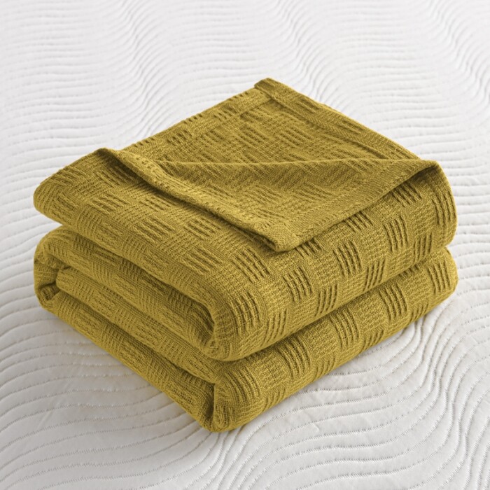 Solid Color Cotton Thread Blanket High Quality Air Conditioning Blankets Home Sofa Blanket Summer Bedspread