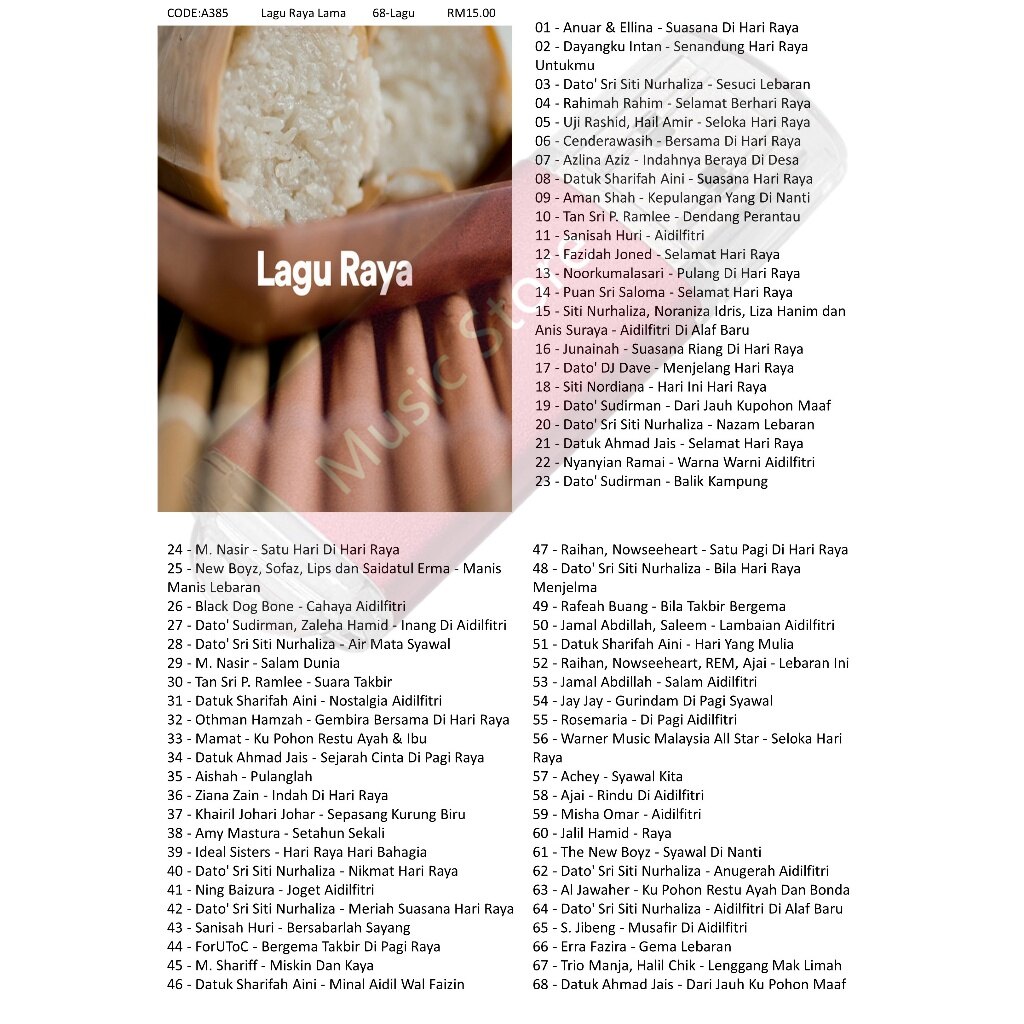 Usb Pendrive Song Lagu Hari Raya Aidilfitri Ramadan Nasyid