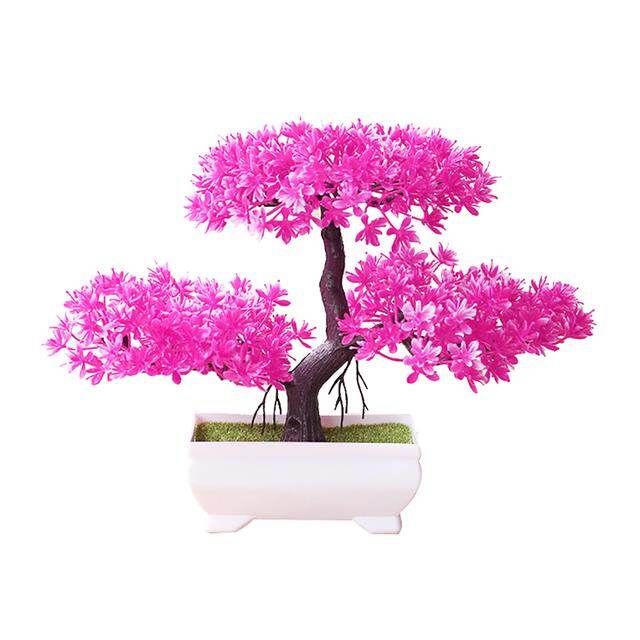Artificial Plant Artificial Flower Home Decor Bonsai Tree Pot Plant Fake Flower Potted Ornament For Home Room Garden Decoration