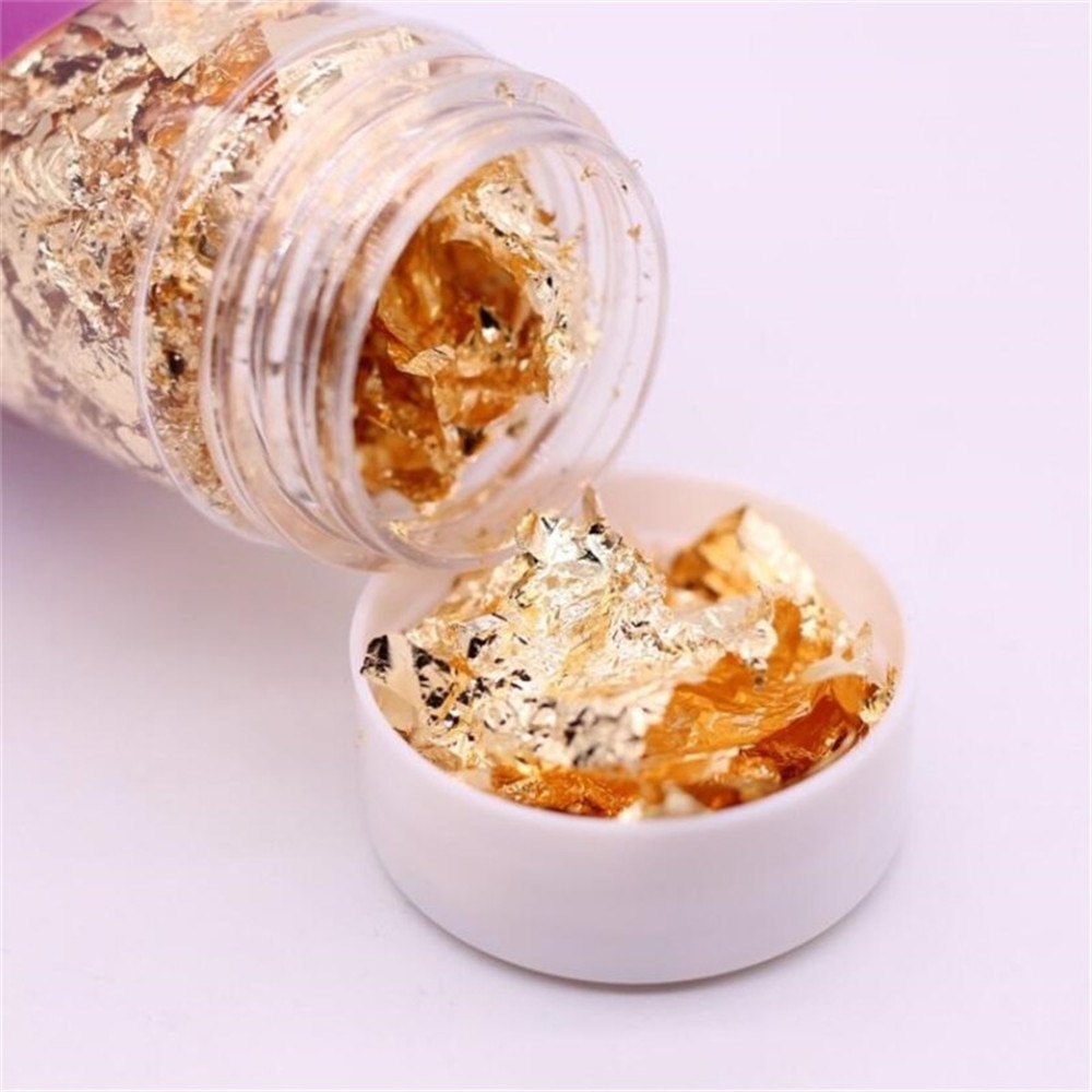Free Shipping Food Grade Genuine Gold Leaf Schabin Flakes 2g 24K Gold ...