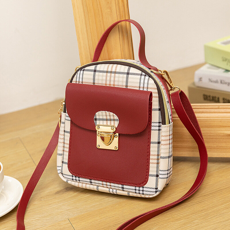 QFDI New women's bag fashion shoulder bag crossbody bag mini backpack simple backpack printed school bag